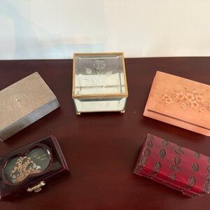 Lot of Vintage Jewelry Trinket Boxes